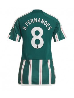 Manchester United Bruno Fernandes #8 Auswärtstrikot für Frauen 2023-24 Kurzarm